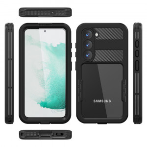 Husa pentru Samsung Galaxy S23 - ShellBox Waterproof IP68 Case - Black - Img 2