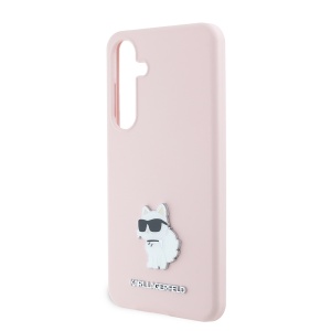 Husa pentru Samsung Galaxy S24 Plus - Karl Lagerfeld Silicone (KLHCS24MSMHCNPP) - Pink Choupette Metal Pin - Img 6