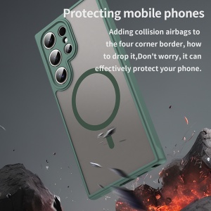 Husa pentru Samsung Galaxy S24 Ultra - Techsuit HaloFrost II MagSafe - Green - Img 4