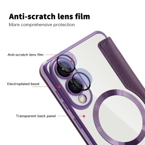 Husa pentru Samsung Galaxy S25 Edge - Techsuit SmartMag Book Case - Purple - Img 3