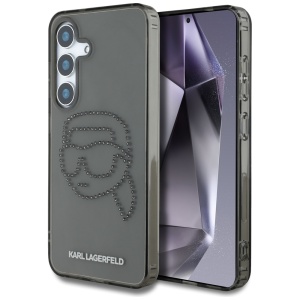 Husa pentru Samsung Galaxy S25 - Karl Lagerfeld IML Rhinestones Luxury (KLHCS25SHKHDCELK) - Karl Head