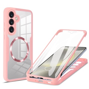 Husa pentru Samsung Galaxy S25 Plus + Folie - Techsuit ColorVerse 360 MagSafe Series - Pink - Img 1