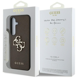 Husa pentru Samsung Galaxy S25 Plus - Guess Hardcase 4G Grained Big and Classic Logo (GUHCS25MPGT4MBW) - Brown - Img 7