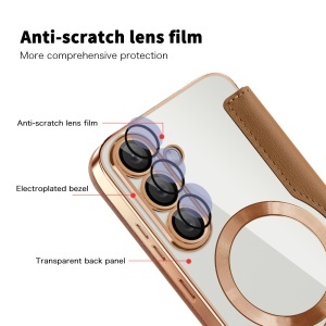 Husa pentru Samsung Galaxy S25 Plus - Techsuit SmartMag Book Case - Brown - Img 3
