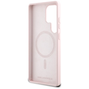 Husa pentru Samsung Galaxy S25 Ultra - Karl Lagerfeld Silicone Double Heads (KLHMS25LSKCHTCP) - Pink - Img 6