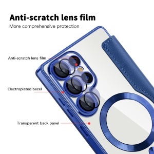 Husa pentru Samsung Galaxy S25 Ultra - Techsuit SmartMag Book Case - Blue - Img 3