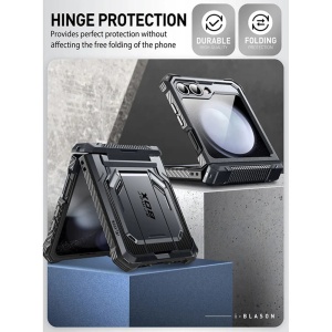 Husa pentru Samsung Galaxy Z Flip6 + Folie - I-Blason Armorbox - Black - Img 6
