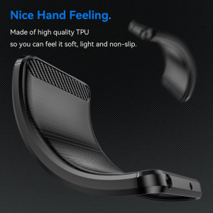 Husa pentru Xiaomi Redmi 12C - Techsuit Carbon Silicone - Black - Img 6