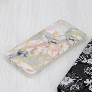 Husa pentru Xiaomi Redmi A1 / A2 - Techsuit Marble Series - Pink Hex - Img 4