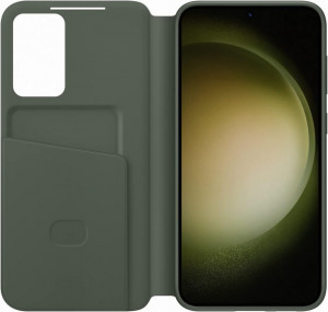 Husa Smart Clear View Cover pentru Galaxy S23 Plus, EF-ZS916CGEGWW, Khaki - Img 3