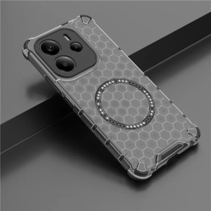 Husa transparenta pentru iPhone 15 Pro Max - Techsuit HoneyComb Shield MagSafe - Black - Img 6