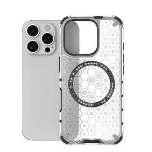 Husa transparenta pentru iPhone 16 Pro Max - Techsuit HoneyComb Shield MagSafe - White - Img 2