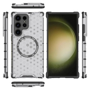 Husa transparenta pentru Samsung Galaxy S25 Ultra - Techsuit HoneyComb Shield MagSafe - White - Img 6