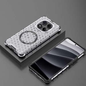 Husa transparenta pentru Xiaomi Redmi Note 14 Pro 4G - Techsuit HoneyComb Shield MagSafe - White - Img 6