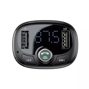 Incarcator cu Modulator pentru Masina, 2x USB, TF Card, MP3 - Baseus (CCMT000301) - Black - Img 5