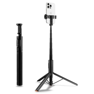 Selfie Stick Bluetooth cu Telecomanda- Spigen (S541W) - Black - Img 1