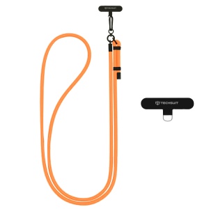 Snur pentru Telefon, Carabina, Nailon Impletit, Durabil, Ajustabil, Universal - Techsuit Rope Crossbody Strap (RCS1-01) - Spiced Pumpkin