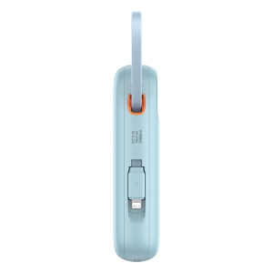Acumulator Extern Lightning, 2x Type-C, USB, 22.5W, 20000mAh + Cablu Type-C, 30cm - Baseus Qpow Pro+ (P10055002313-00) - Blue - Img 5
