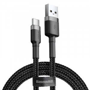 Cablu Baseus Cafule USB USB-C 2A 2m gri+negru - Img 7
