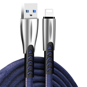 Cablu Date, USB la Lightning, 2.4A, 1m - ColorWay (CW-CBUL010-BL) - Blue - Img 1