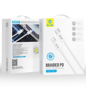 Cablu de Incarcare Type-C la Lightning, Fast Charging, 1.2m - Blueo - White - Img 8