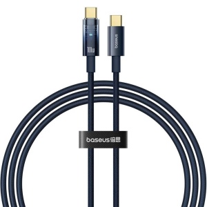 Cablu Type-C, Auto Shutdown, 100W, 1m - Baseus Explorer (P10319704321-00) - Deepsea Blue