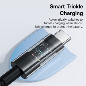Cablu USB la Type-C, Super Fast Charging 100W, 2m - Baseus Gem (P10373002111-01) - Cluster Black - Img 4
