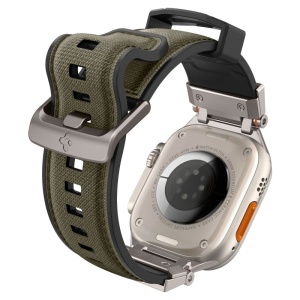Curea pentru Apple Watch 1/2/3/4/5/6/7/8/9/10/SE/SE 2/Ultra/Ultra 2 (42/44/45/46/49mm) - Spigen DuraPro Armor - Military Green - Img 4