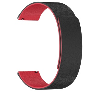 Curea pentru Huawei Watch GT 4 (41mm)/W1/Honor Watch S1/Garmin Venu 2S/Vivoactive 4S - Techsuit Watchband 18mm (W074) - Black / Red - Img 5