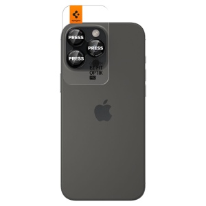 Folie Camera pentru iPhone 14 Pro / Pro Max / 15 Pro / Pro Max / 16 Pro / Pro Max (set 2) - Spigen Glas.tR Optik EZ Fit Pro - Black - Img 7