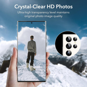 Folie Camera pentru Samsung Galaxy S24 Ultra - ESR Lens Protector Tempered Glass - Silver - Img 3