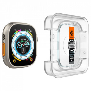 Folie pentru Apple Watch Ultra / Ultra 2 (set 2) - Spigen Glas.TR EZ FIT - Clear - Img 3