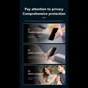 Folie pentru iPhone 16 Pro - ANANK 2.5D Privacy Screen Protector - Black - Img 5