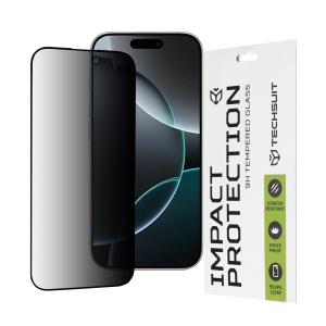 Folie pentru iPhone 16 Pro - Techsuit 111D Privacy FullÂ Glue - Black - Img 1