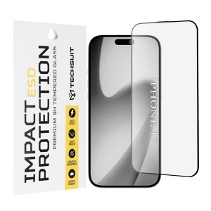 Folie pentru iPhone 17 - Techsuit ESD Glass - Black