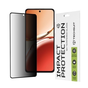 Folie pentru Oppo Reno12 F 4G / Reno12 F 5G / Reno12 FS 4G / Reno12 FS 5G - Techsuit 111D Privacy Full Glue - Black