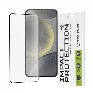 Folie pentru Samsung Galaxy S24 / S25 - Techsuit 111D Full Cover / Full Glue Glass - Black