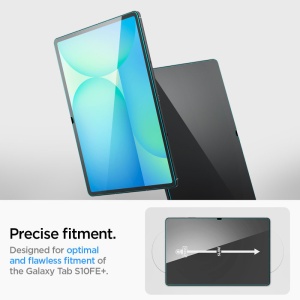 Folie pentru Samsung Galaxy Tab S10 FE Plus - Spigen Glas.tR Slim - Clear - Img 6