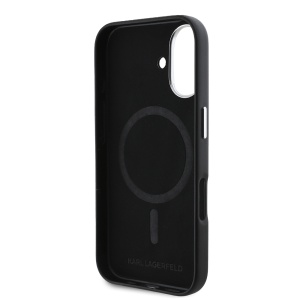 Husa iPhone 16 Plus - Karl Lagerfeld Leather MagSafe (KLHMP16MPGMSRPK) - FW Metal Plate - Img 2