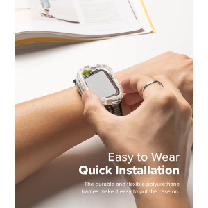Husa pentru Apple Watch 10 42mm - Ringke Fusion Bumper - White - Img 3