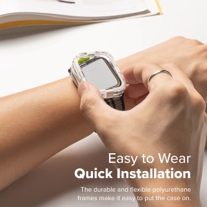 Husa pentru Apple Watch 10 46mm - Ringke Fusion Bumper - Black - Img 3