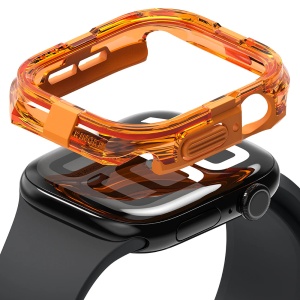 Husa pentru Apple Watch 10 46mm - Ringke Fusion Bumper - Neon Orange - Img 1