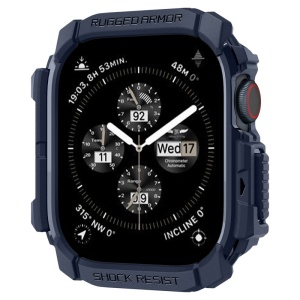 Husa pentru Apple Watch 10 46mm - Spigen Rugged Armor - Navy Blue - Img 3