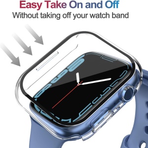Husa pentru Apple Watch 7 (41mm) + Folie - Techsuit Defense360 Pro - Clear - Img 3
