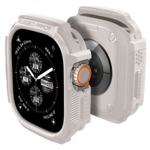 Husa pentru Apple Watch Ultra / Ultra 2 - Spigen Rugged Armor - Dune Beige