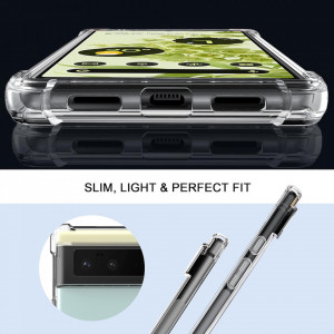 Husa pentru Google Pixel 6 - Techsuit Shockproof Clear Silicone - Clear - Img 2