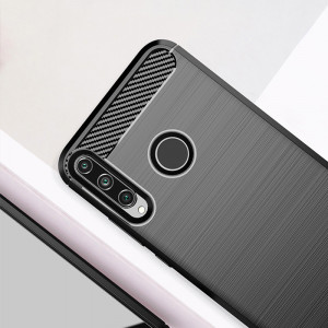 Husa pentru Huawei Y6p - Techsuit Carbon Silicone - Black - Img 4