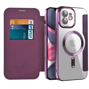 Husa pentru iPhone 11 - Techsuit SmartMag Book Case - Purple - Img 1
