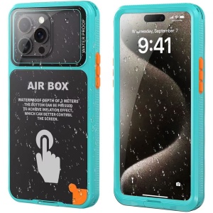 Husa pentru iPhone 12 Pro Max/13 Pro Max/14 Pro Max/ 15 Pro Max/16 Pro Max/15+/16+ - ShellBox AirBox Waterproof IP68 Case (6.7 inch) - Blue - Img 1
