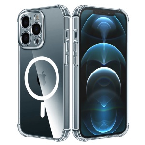Husa pentru iPhone 12 Pro Max - Techsuit Shockproof Clear Silicone MagSafe - Clear - Img 1